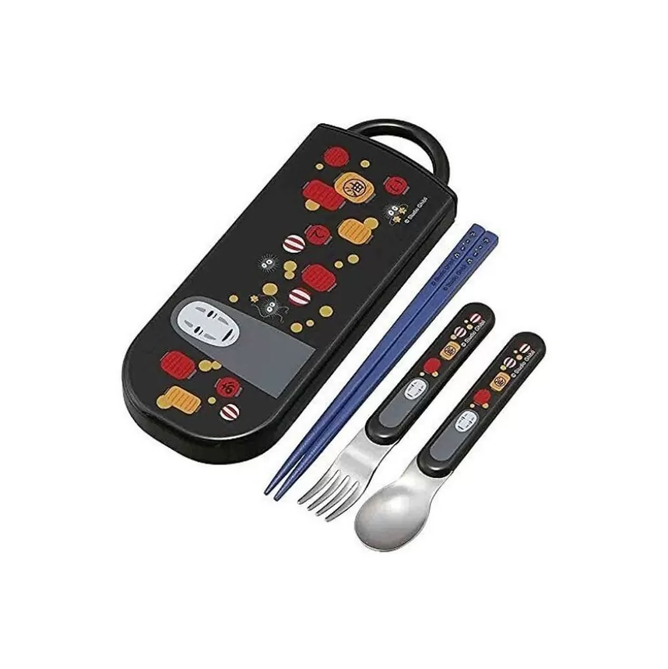 Maison Ghibli Chopsticks Spoon Fork Set No Face & Lantern - Spirited Away- Kitchenware