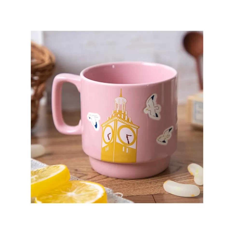 Maison Ghibli Coloful Embossed Mug Kiki On Her Broom - Kiki'S Delivery Service- Kitchenware