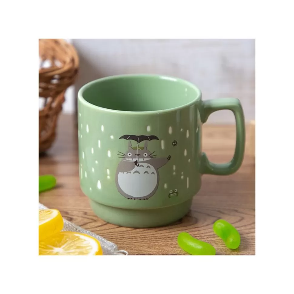 Maison Ghibli Coloful Embossed Mug Totoro Holding Umbrella - My Neighbor Totoro- Kitchenware