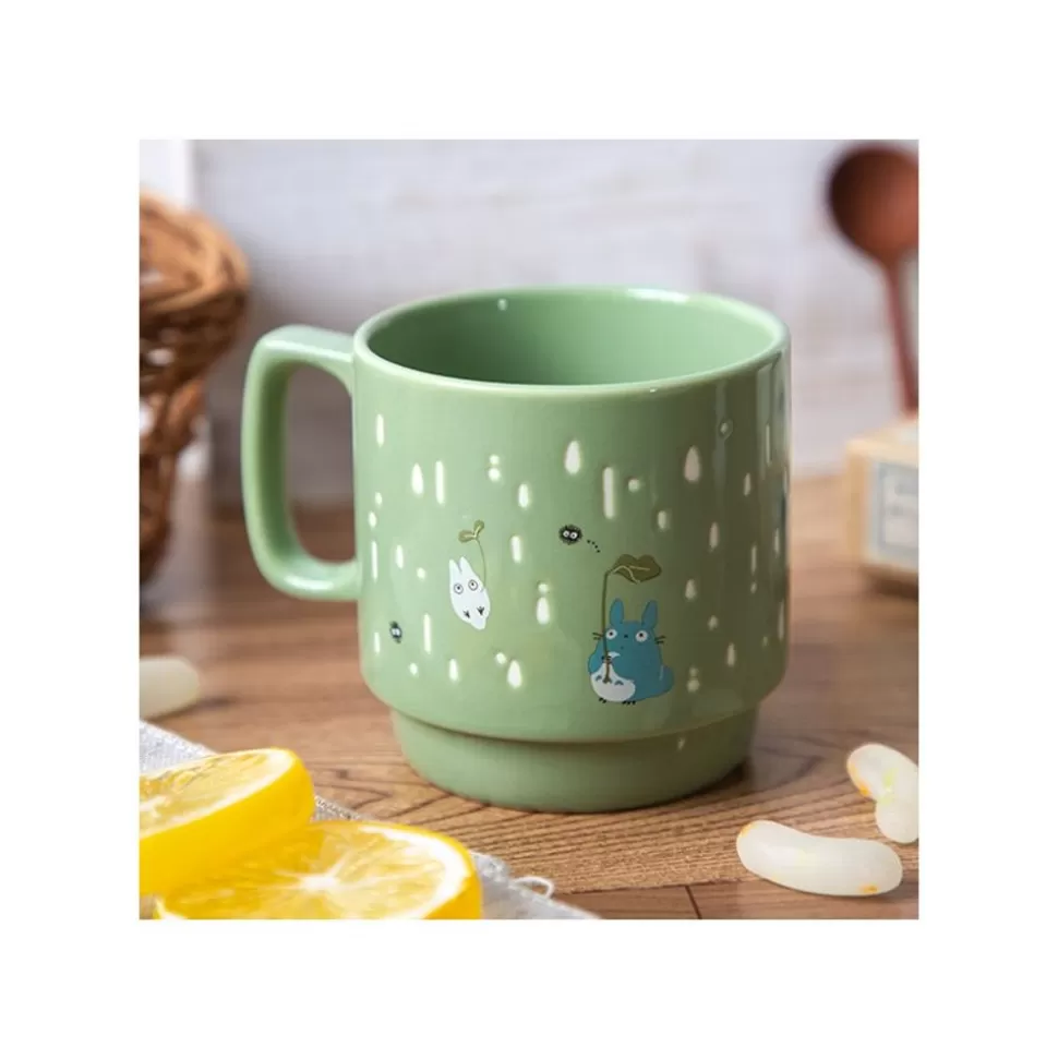 Maison Ghibli Coloful Embossed Mug Totoro Holding Umbrella - My Neighbor Totoro- Kitchenware
