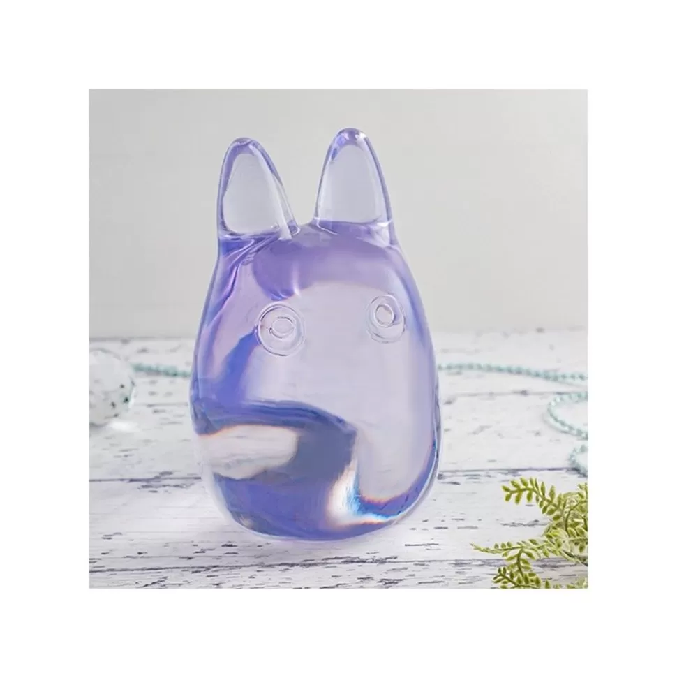 Maison Ghibli Crystal Figurine Transparent Small Totoro Purple - My Neighbor Totoro- Statues