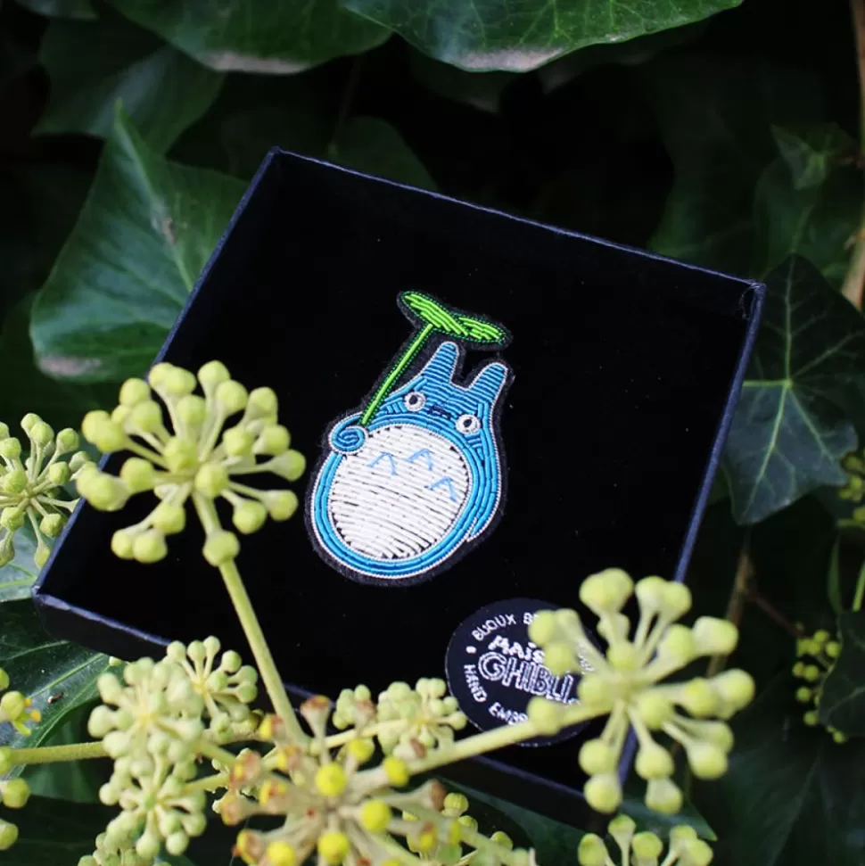 Maison Ghibli Embroidered Jewel Brooch Medium Totoro - My Neighbor Totoro- Pins
