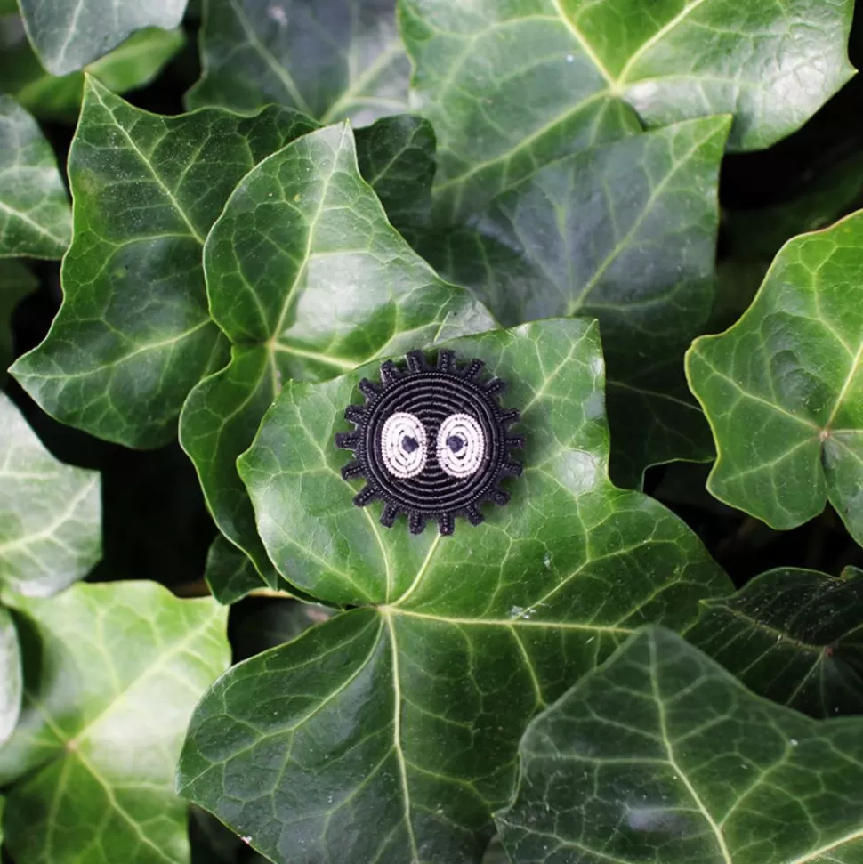 Maison Ghibli Embroidered Jewel Brooch Soot Sprite - My Neighbor Totoro- Pins