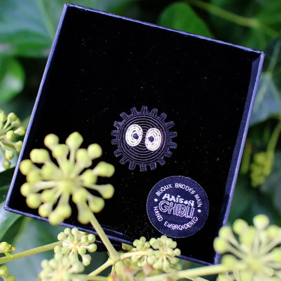 Maison Ghibli Embroidered Jewel Brooch Soot Sprite - My Neighbor Totoro- Pins