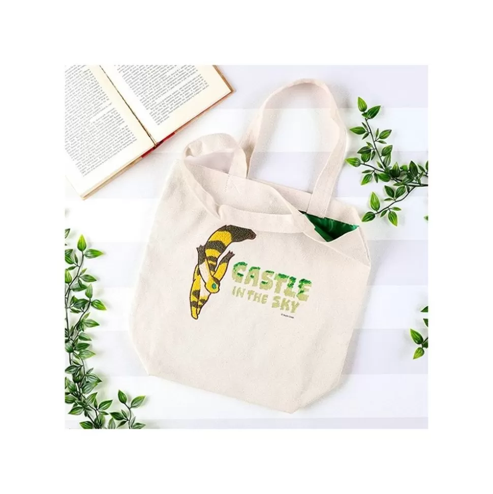 Maison Ghibli Embroidery Canvas Tote Bag Silent World - Castle In The Sky- Bags