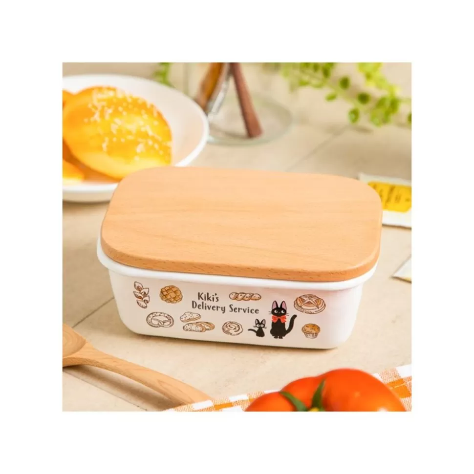 Maison Ghibli Enamel Butter Dish With Wooden Lid Viennese Pastries 500Ml - Kiki'S D- Kitchenware