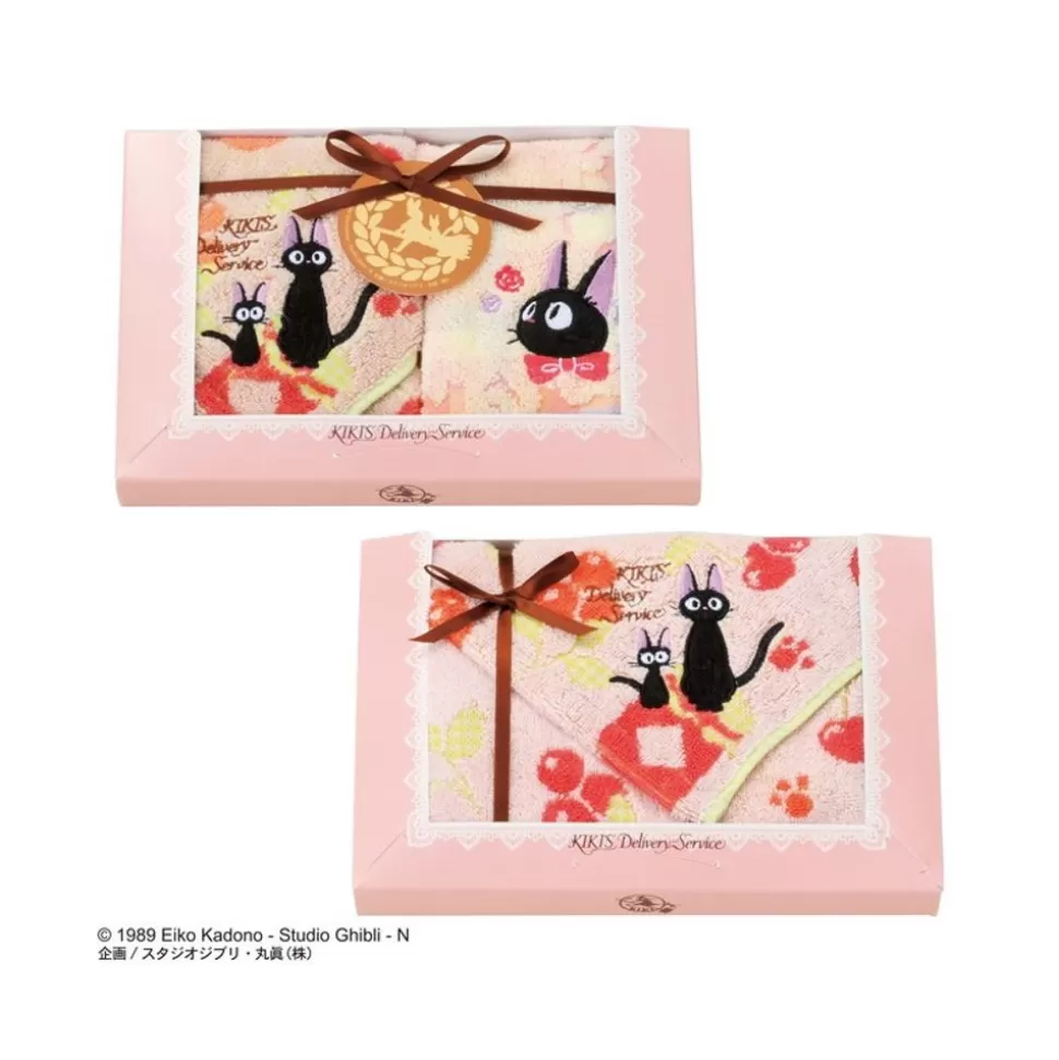 Maison Ghibli Gift Box 3 Towels Jiji Red Fruit Jams - Kiki'S Delivery Service- Household Linen