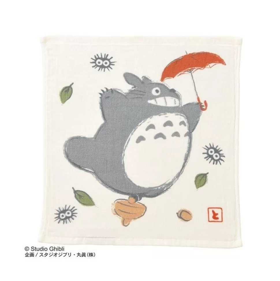 Maison Ghibli Imabari Mini Towel Big Totoro Umbrella 34X36 Cm - My Neighbor Totoro- Household Linen