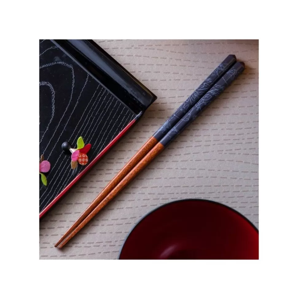 Maison Ghibli Lacquered Chopsticks 21Cm Sketches Dark Blue - My Neighbor Totoro- Kitchenware