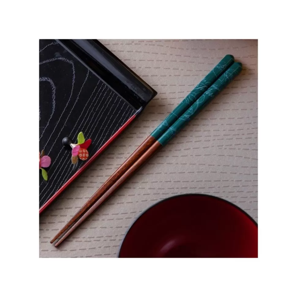 Maison Ghibli Lacquered Chopsticks 21Cm Sketches Deep Green - My Neighbor Totoro- Kitchenware