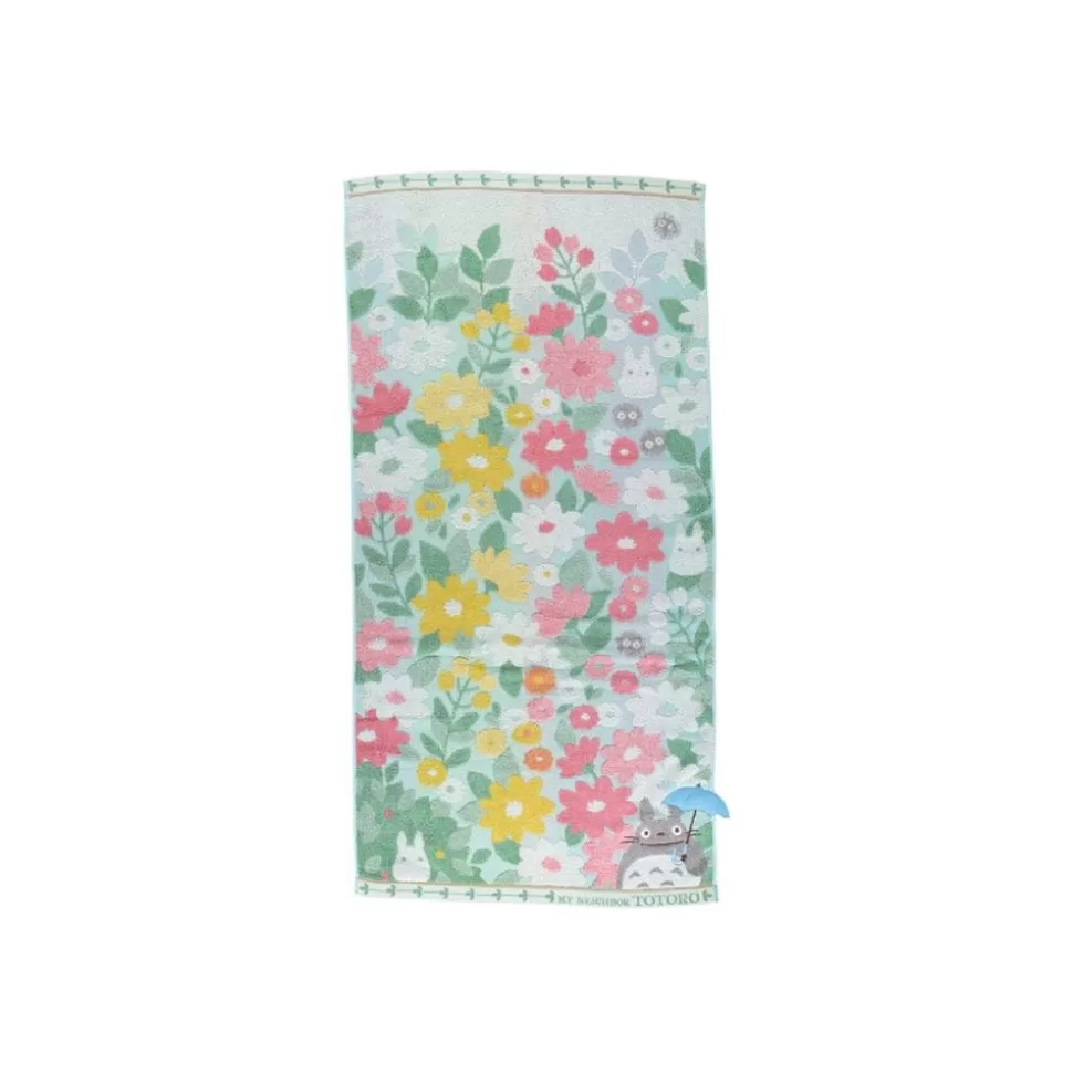 Maison Ghibli Large Bath Towel Totoro Flower Fields 60X120 Cm - My Neighbor Totoro- Household Linen