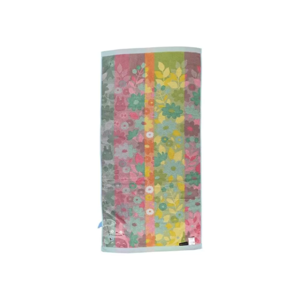 Maison Ghibli Large Bath Towel Totoro Flower Fields 60X120 Cm - My Neighbor Totoro- Household Linen