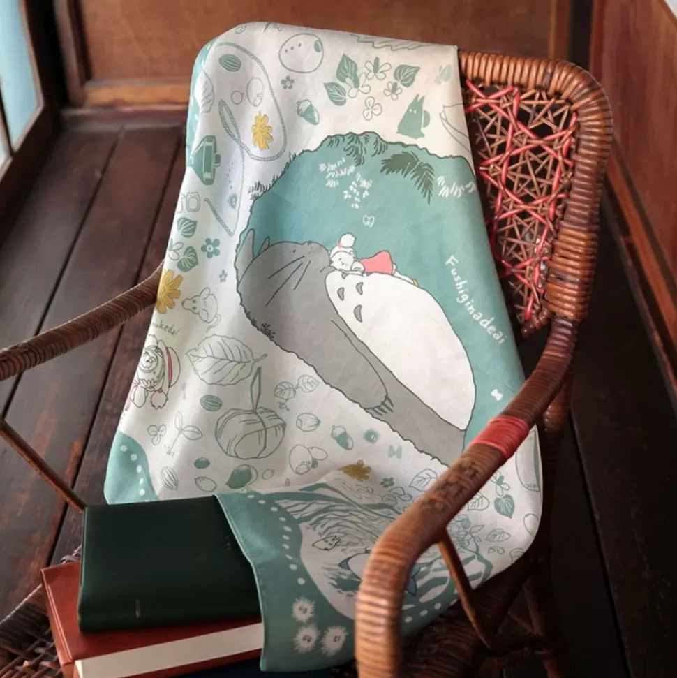 Maison Ghibli Large Handkerchief Mysterious Encounter 53X53 Cm - My Neighbour Totor- Outfits