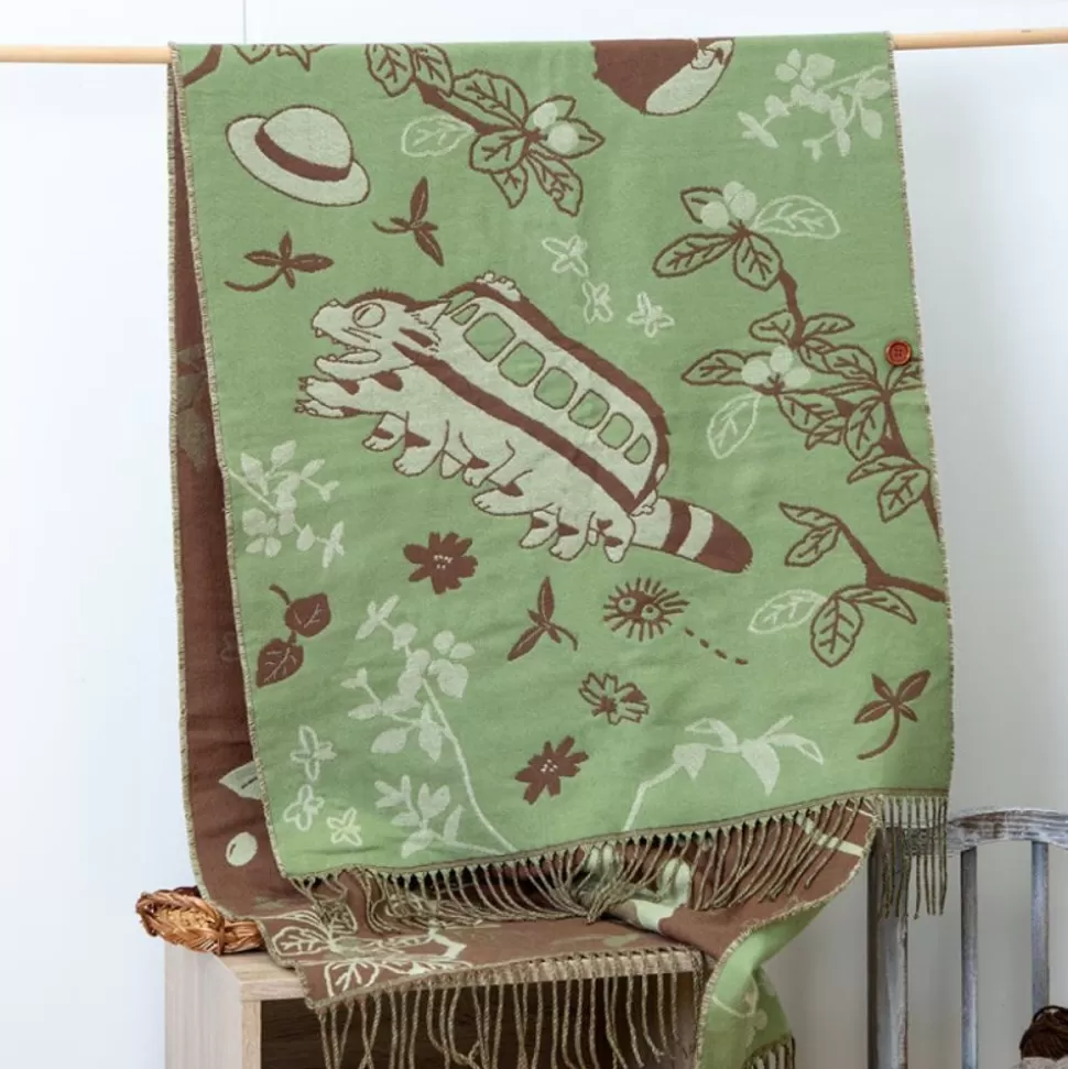 Maison Ghibli Light Green Stole Totoro & Catbus - My Neighbor Totoro- Outfits