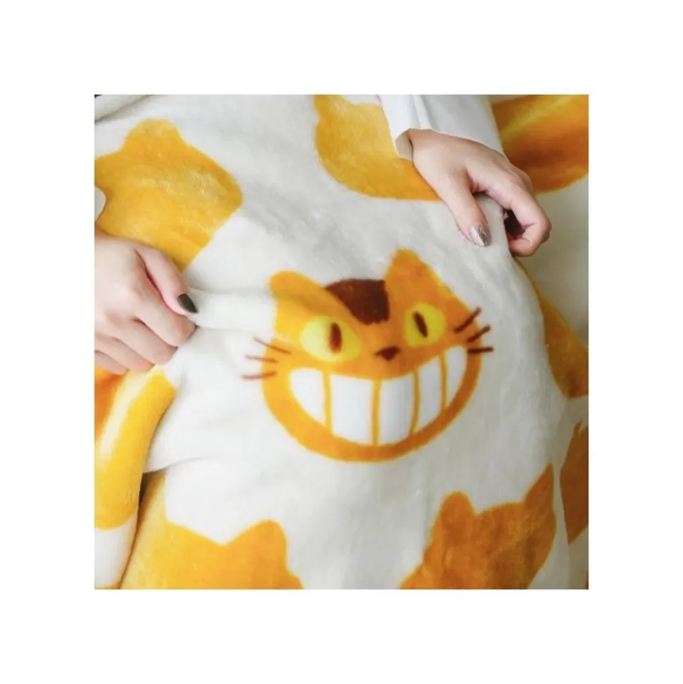 Maison Ghibli Long Blanket Catbus Silhouette 200X140 Cm - My Neighbor Totoro- Household Linen
