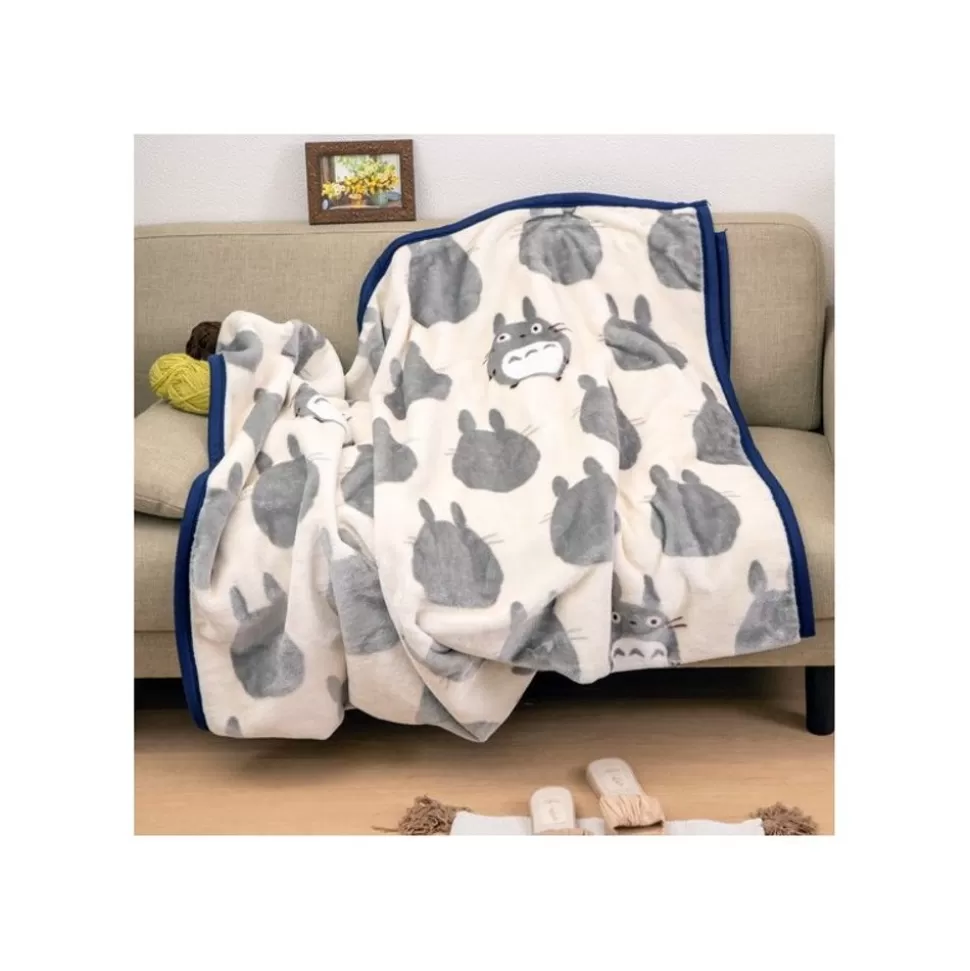 Maison Ghibli Long Blanket Totoro Silhouette 200X140 Cm - My Neighbor Totoro- Household Linen