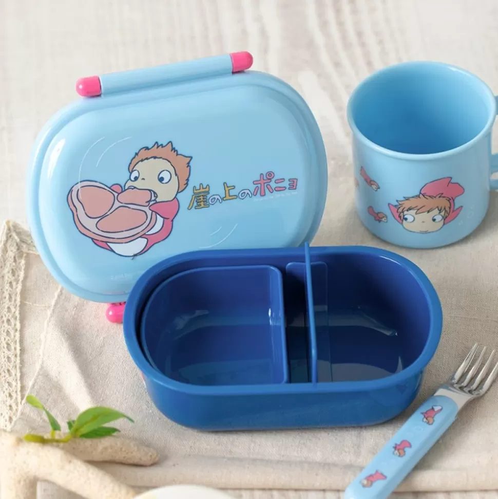 Maison Ghibli Lunch Box 2 Locks Ponyo In The Ocean - Ponyo On The Cliff- Kitchenware