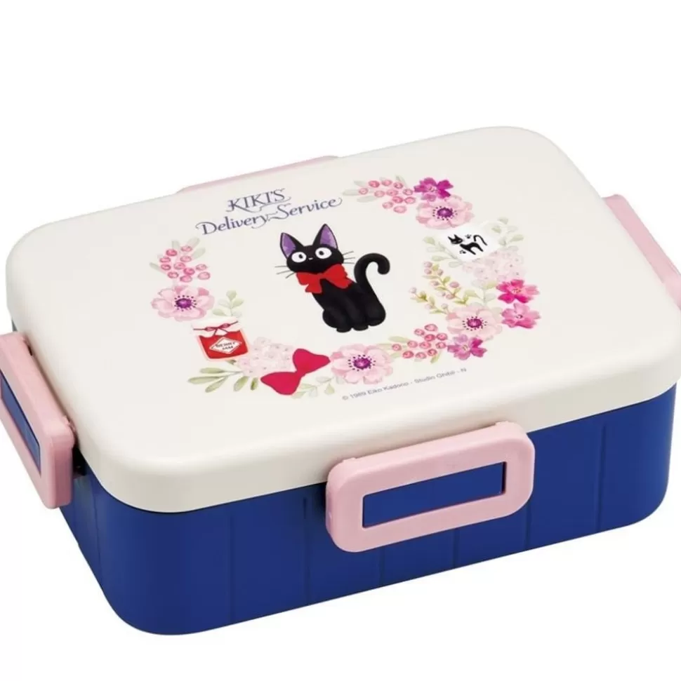 Maison Ghibli Lunch Box 4 Locks 650Ml Jiji Flower Garland - Kiki'S Delivery Service- Kitchenware