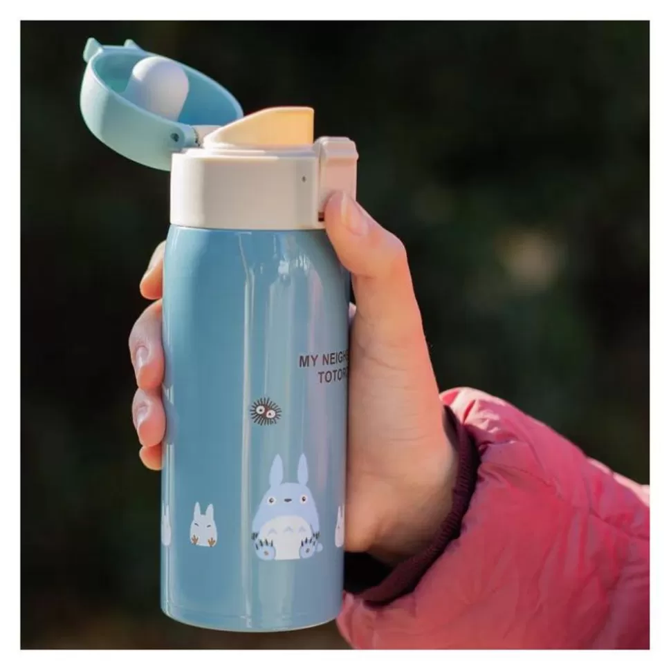 Maison Ghibli Mat Blue Thermos Bottle 350Ml - My Neighbor Totoro- Kitchenware