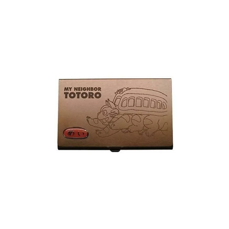 Maison Ghibli Metal Card Case Catbus Dark Brown - My Neighbor Tororo- Accessories