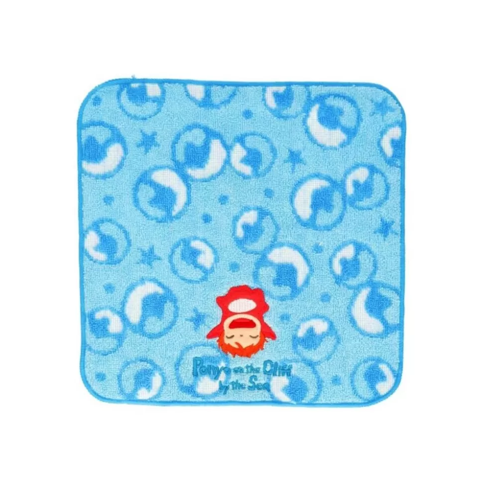 Maison Ghibli Mini Serviette Au Fond De L'Ocean 25 X 25 Cm - Ponyo Sur La Falaise- Household Linen