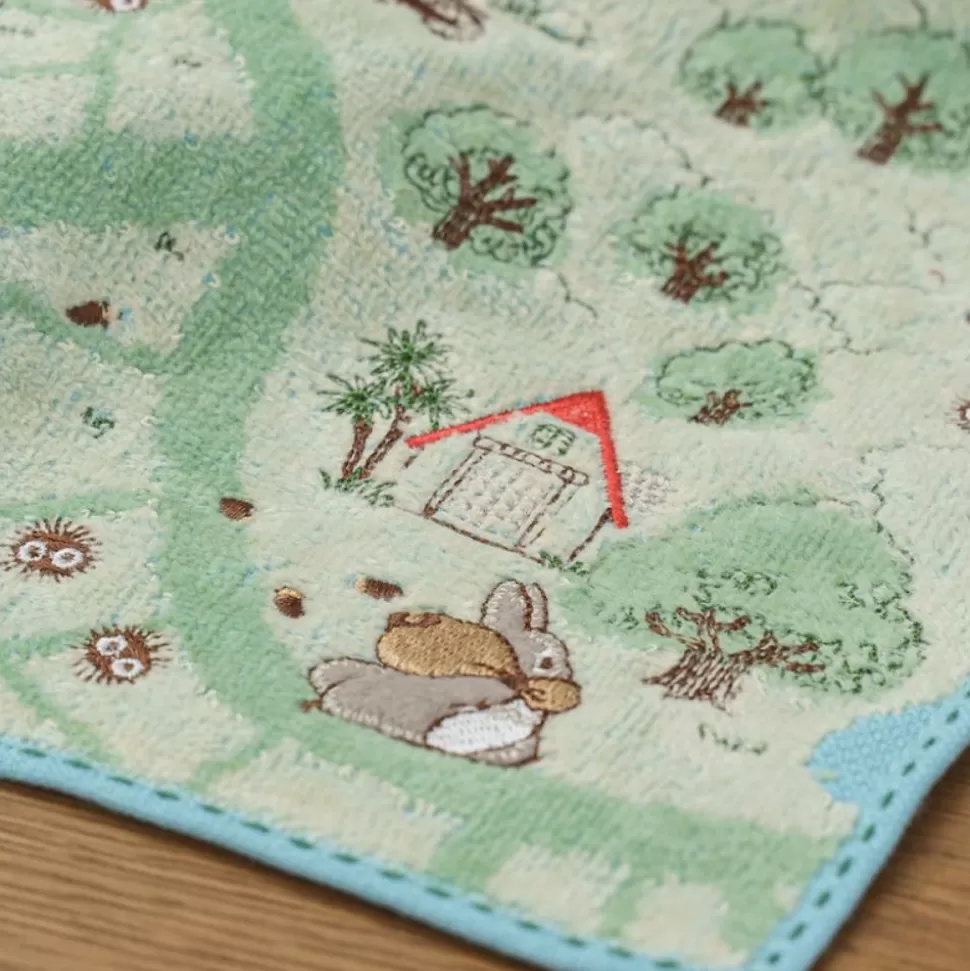 Maison Ghibli Mini Towel Hiking Map 25X25 Cm - My Neighbor Totoro- Household Linen