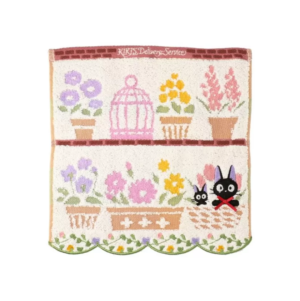 Maison Ghibli Mini Towel Jiji And Her Favourite Flowers 25X25 - Kiki'S Delivery Ser- Household Linen