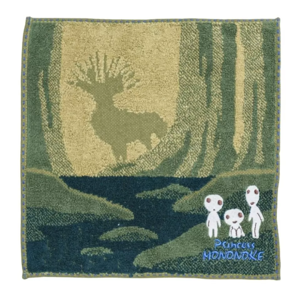 Maison Ghibli Mini Towel Shadow Of The Deer God 25X25 Cm - Princess Mononoke- Household Linen