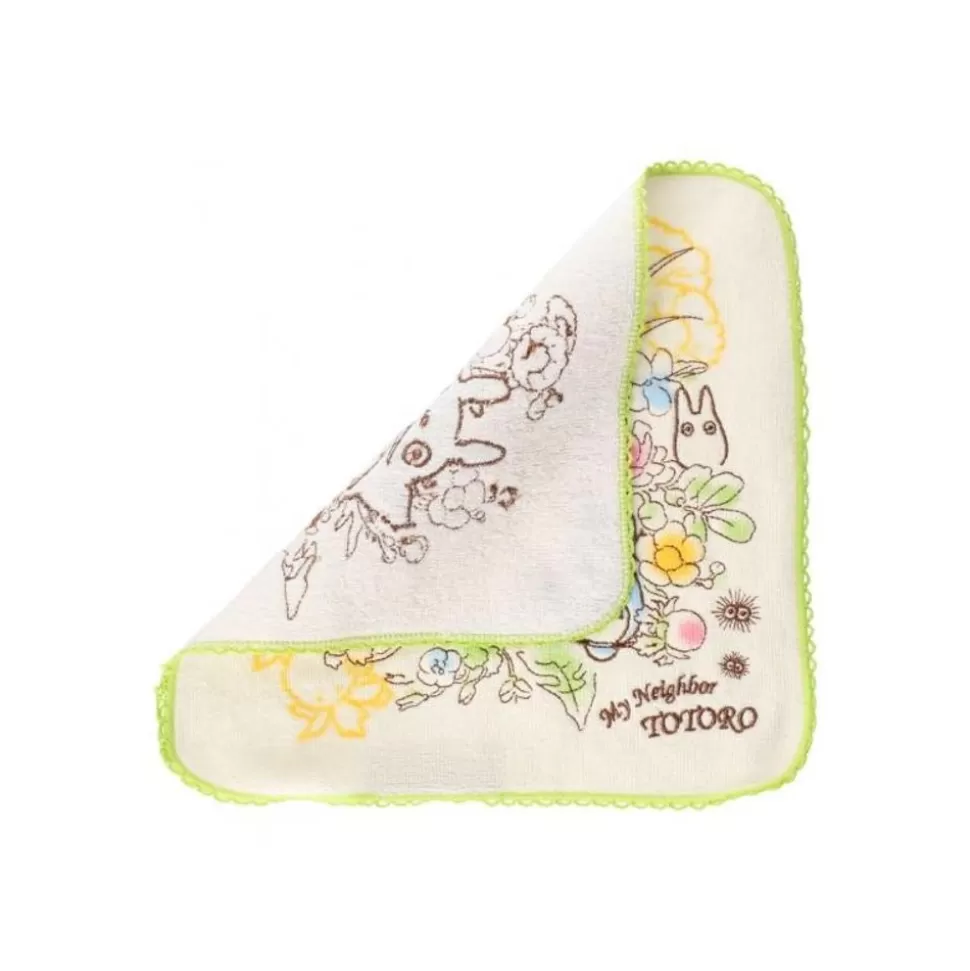 Maison Ghibli Mini Towel Totoro Bunch Of Spring Flowers 25X25 Cm - My Neighbor Toto- Household Linen