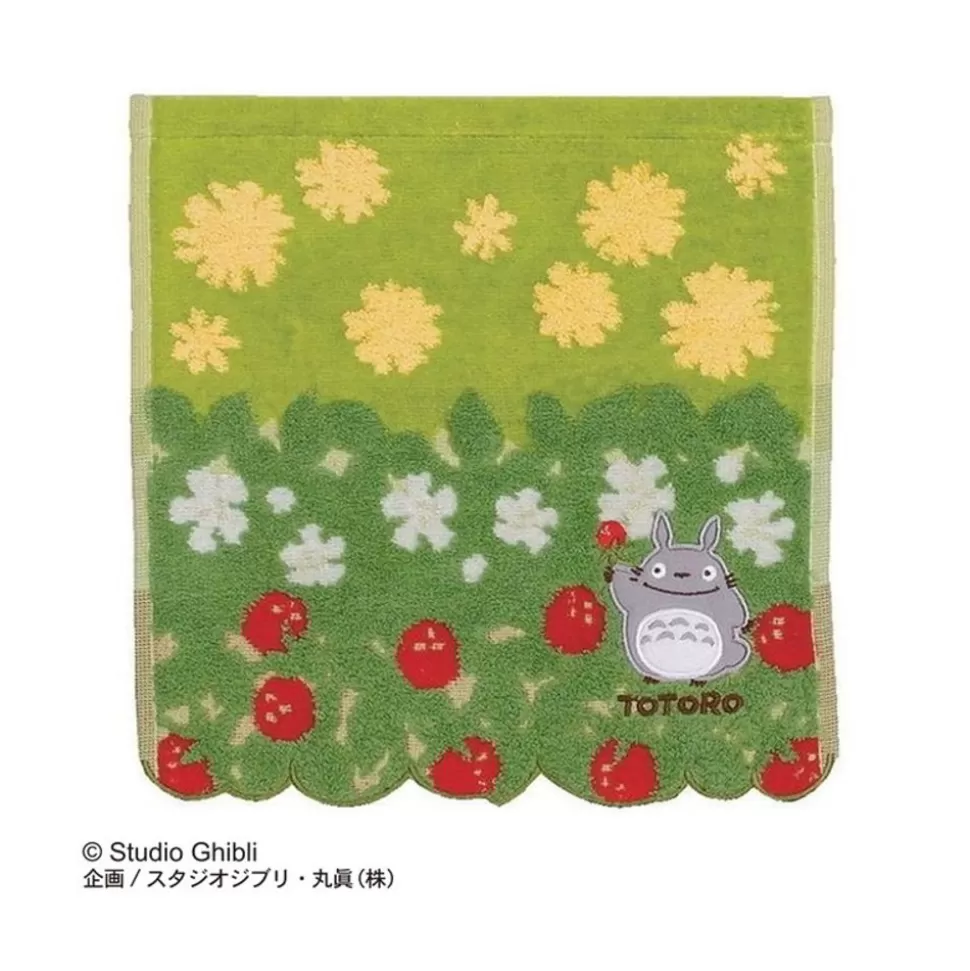 Maison Ghibli Mini Towel Totoro Flowers & Stawberries 25X25 Cm - My Neighbor Totoro- Household Linen