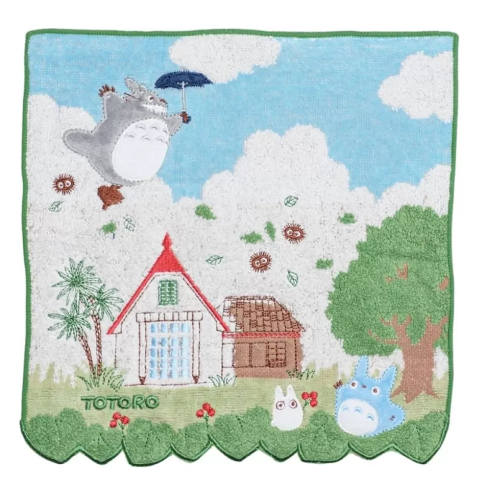 Maison Ghibli Mini Towel Totoro In The Sky 25X25 Cm - My Neighbor Totoro- Household Linen
