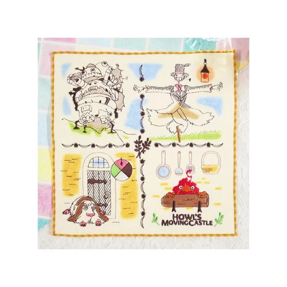 Maison Ghibli Mini Towel Townfolks Of Castle 25X25 Cm - Howl'S Moving Castle- Household Linen