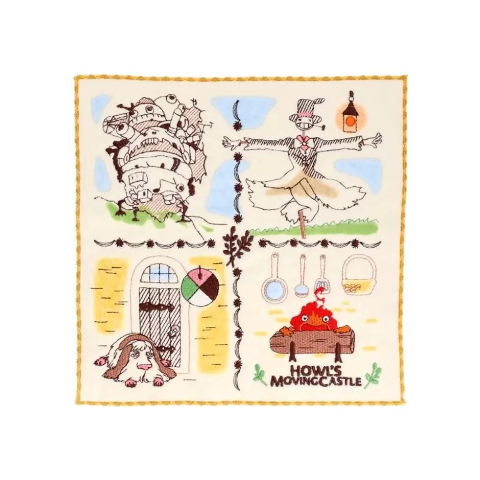 Maison Ghibli Mini Towel Townfolks Of Castle 25X25 Cm - Howl'S Moving Castle- Household Linen
