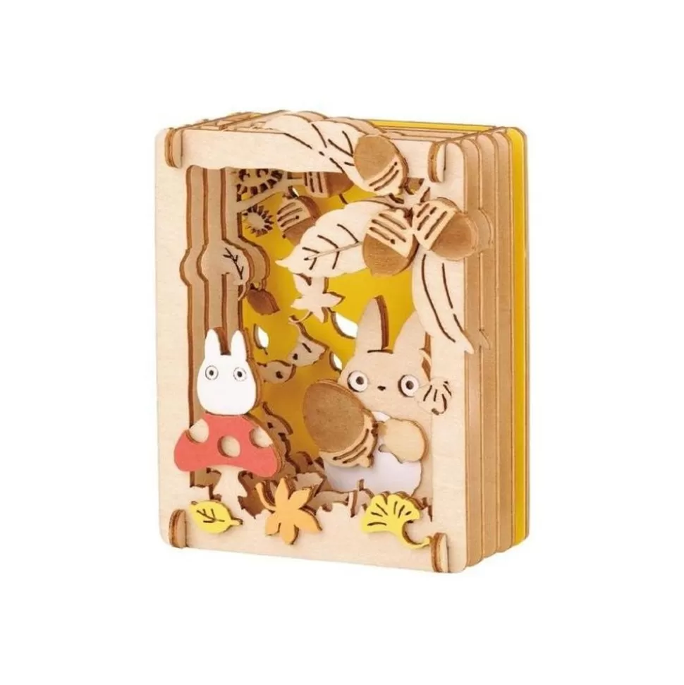 Maison Ghibli Paper Theater Wood Style Totoro Mushroom - My Neighbor Totoro- Arts And Crafts