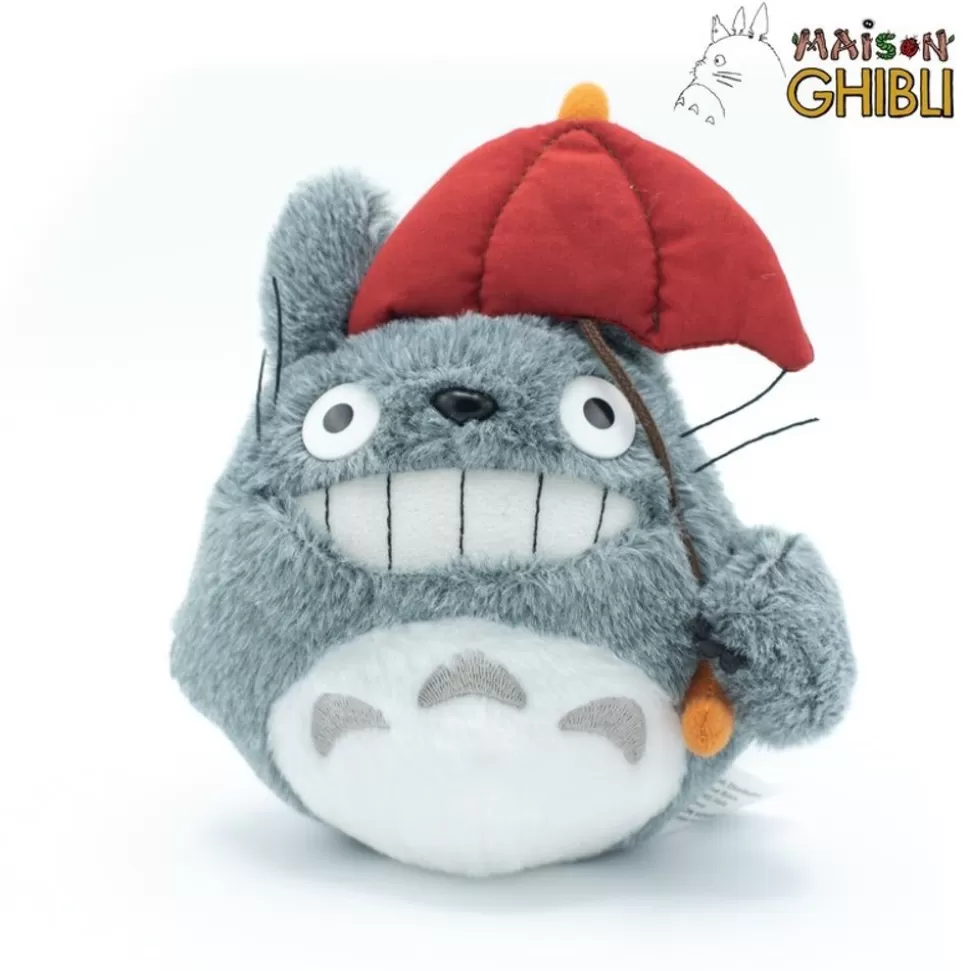Maison Ghibli Plush Totoro With Red Umbrella - My Neighbor Totoro- Classic Plush