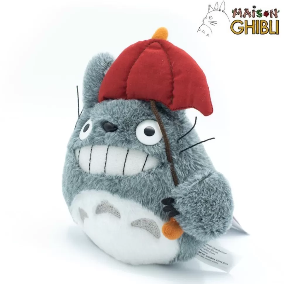 Maison Ghibli Plush Totoro With Red Umbrella - My Neighbor Totoro- Classic Plush