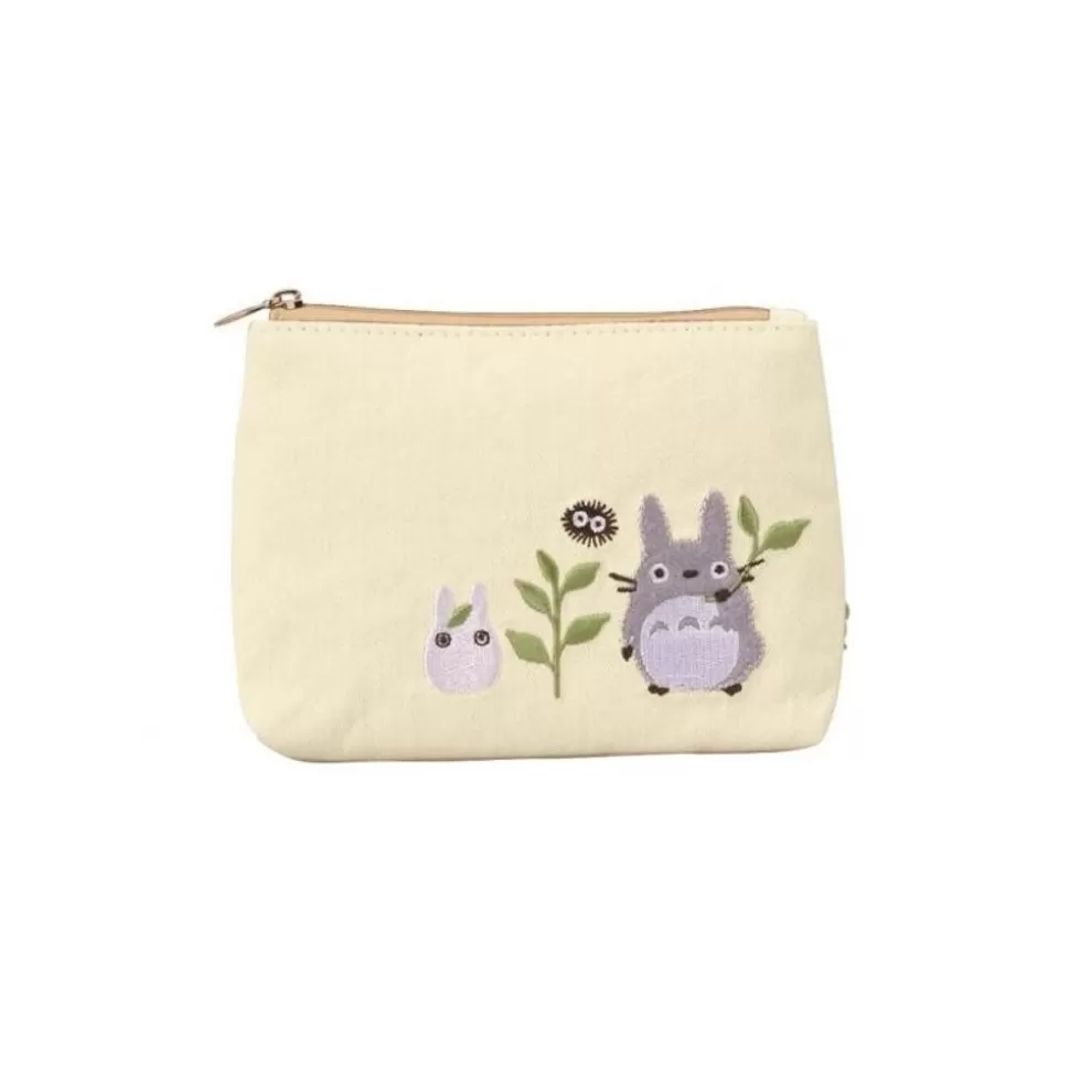 Maison Ghibli Pouch Big And Small Totoro Meadow 11 X 15 Cm - My Neighbour Totoro- Bags