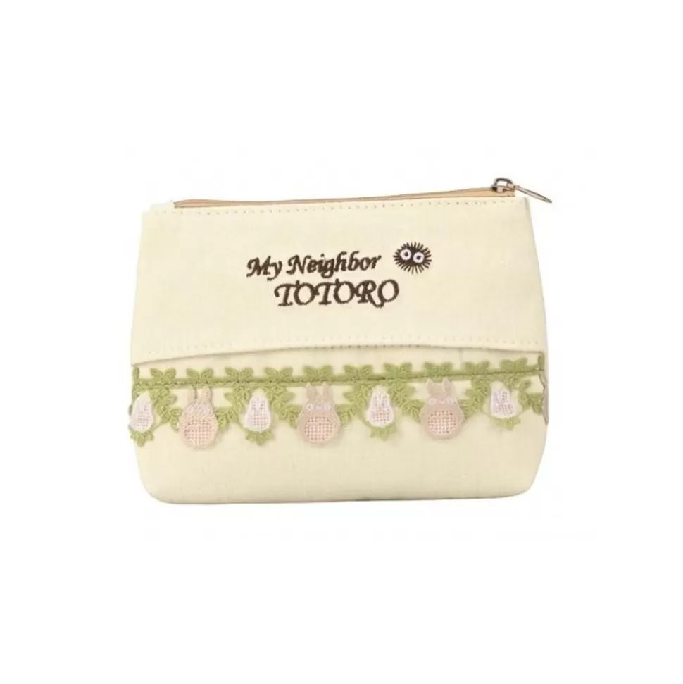 Maison Ghibli Pouch Big And Small Totoro Meadow 11 X 15 Cm - My Neighbour Totoro- Bags