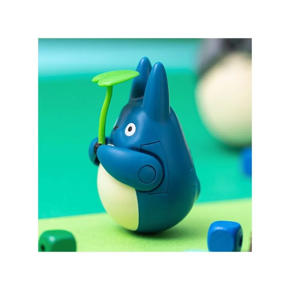 Maison Ghibli Round Bottomed Figurine Middle Totoro With Leaf - My Neighbor Totoro- Toys