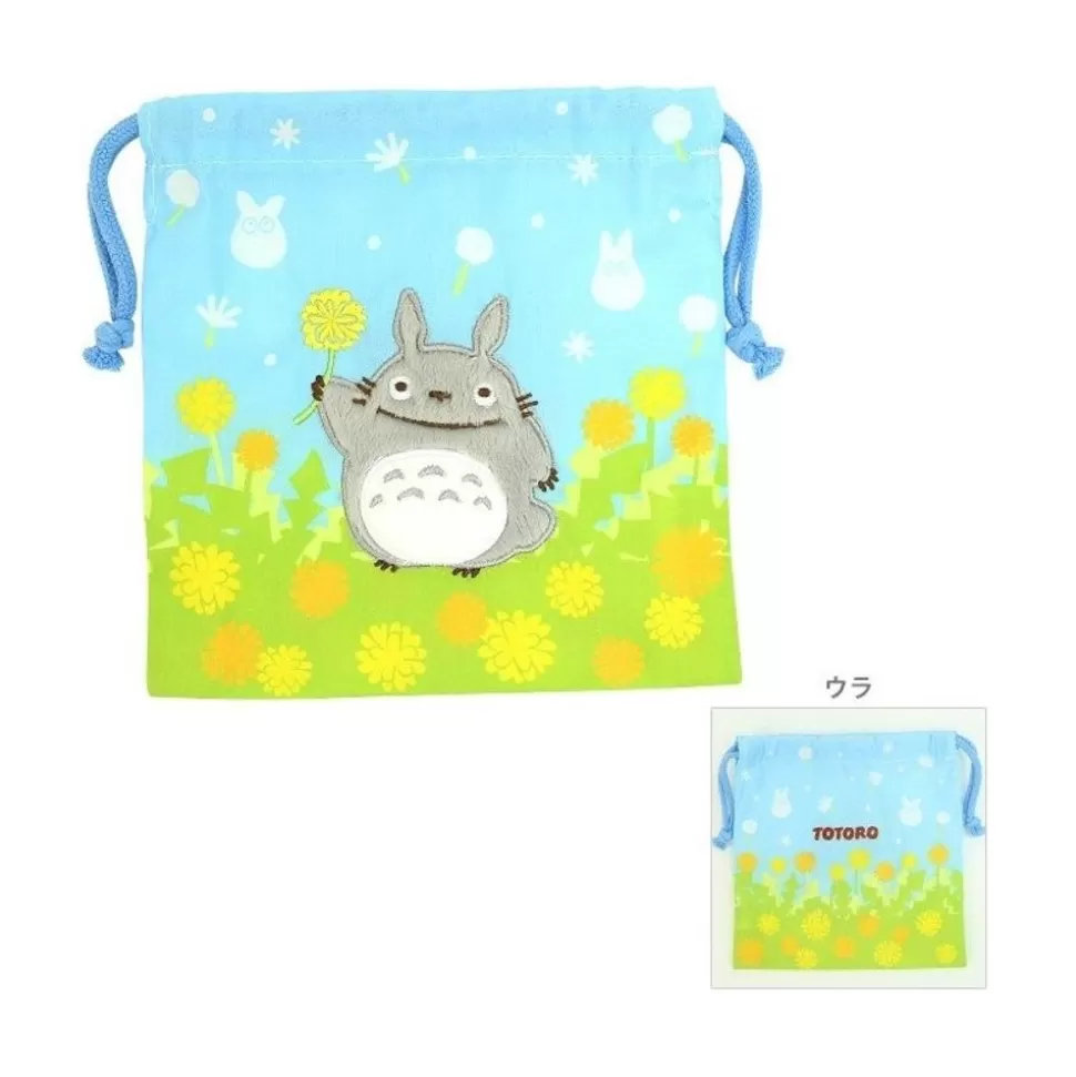 Maison Ghibli Satchel With Lanyard Totoro Flowers 20 X 19 Cm - My Neighbor Totoro- Bags