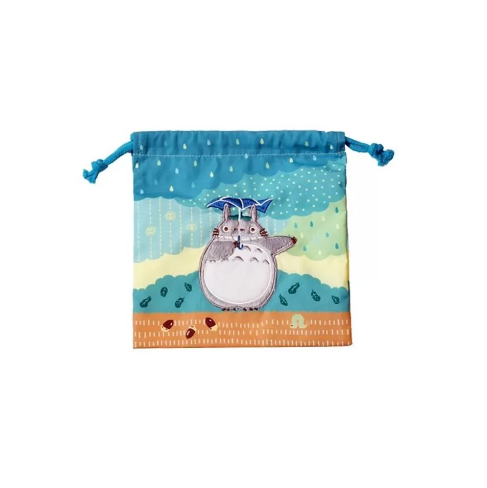 Maison Ghibli Satchel With Lanyard Totoro Under The Rain 20 X 19 Cm - My Neighbor T- Bags