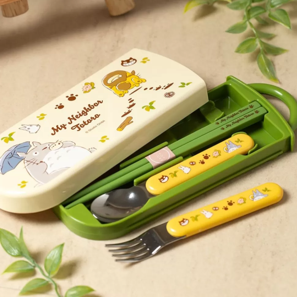 Maison Ghibli Set Chopsticks Spoon Fork Totoro & Catbus - My Neighbor Totoro- Kitchenware
