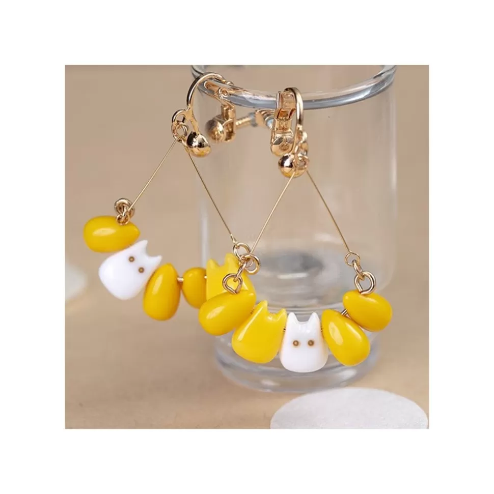 Maison Ghibli Small Totoro & Corn Clipped Earrings - My Neighbor Totoro- Jewellery