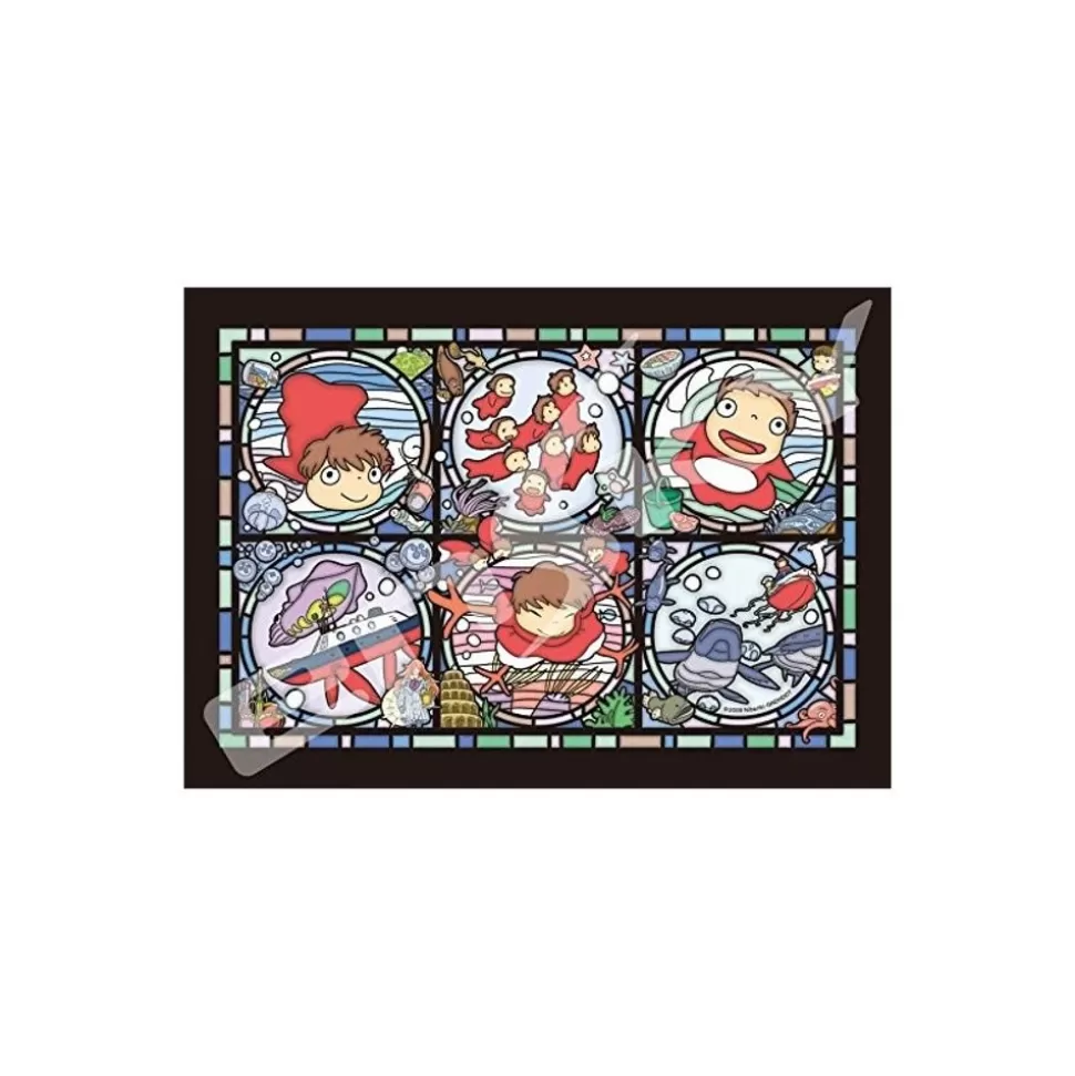 Maison Ghibli Stained Glass Puzzle 208P Ponyos Everywhere - Ponyo On The Cliff- Jigsaw Puzzle