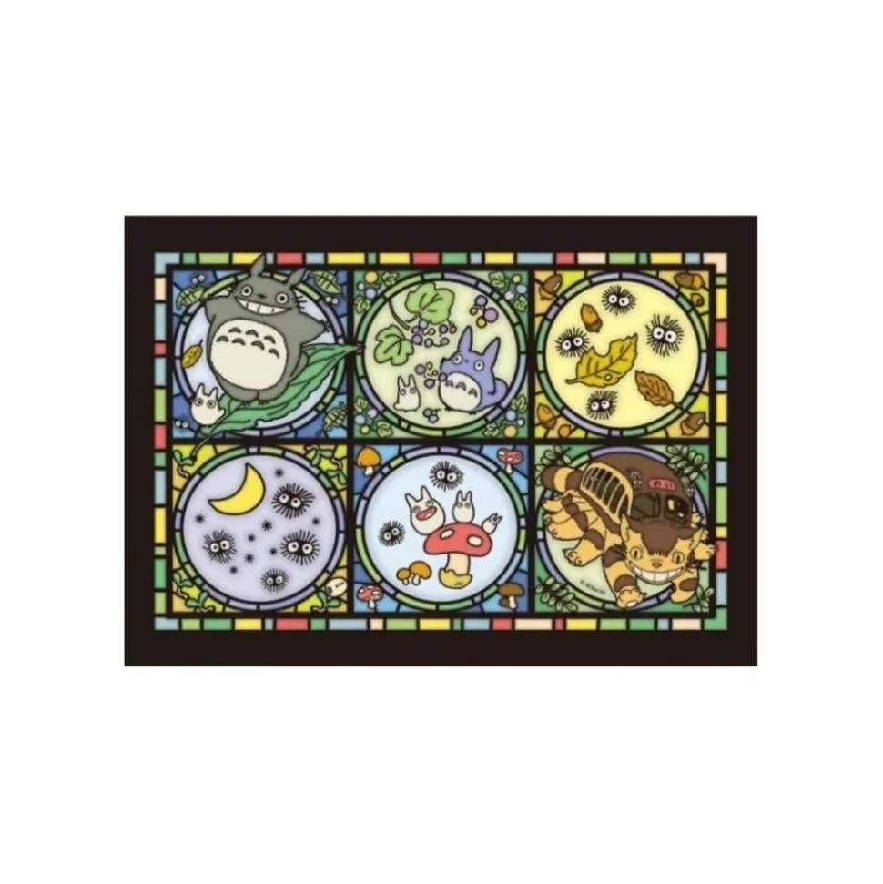 Maison Ghibli Stained Glass Puzzle 208P Totoro & His Friends - My Neighbor Totoro- Jigsaw Puzzle