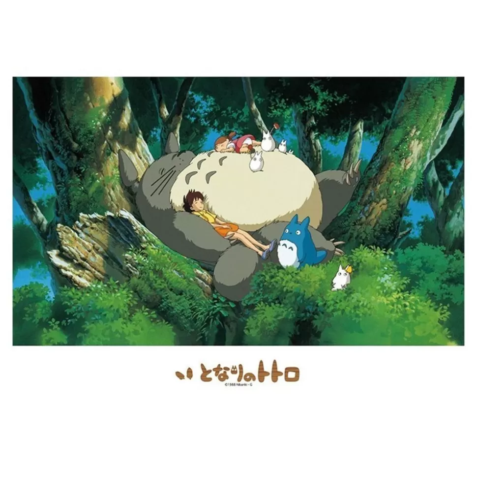 Maison Ghibli Stained Glass Puzzle 500P Napping With Totoro - My Neighbor Tororo- Jigsaw Puzzle