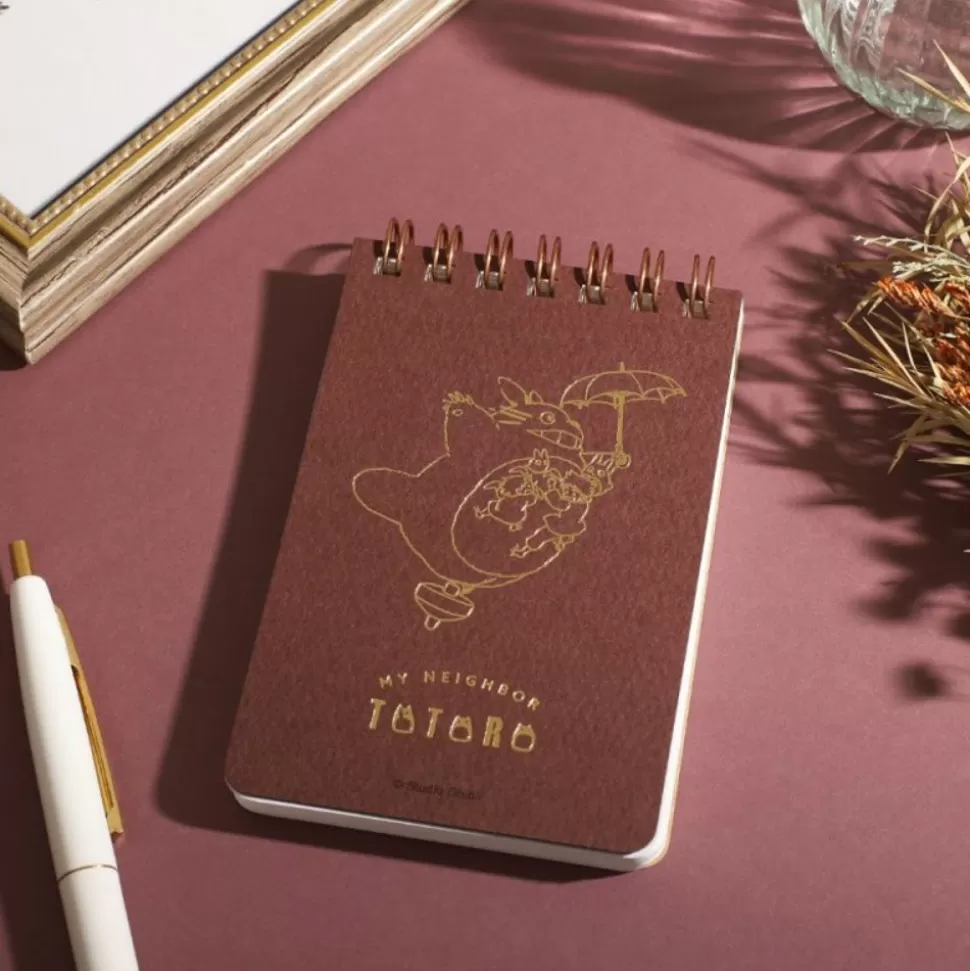 Maison Ghibli Stamped Ring Notebook 11,5 7,2Cm Flying Totoro - My Neighbor Totoro- Notebooks And Notepads
