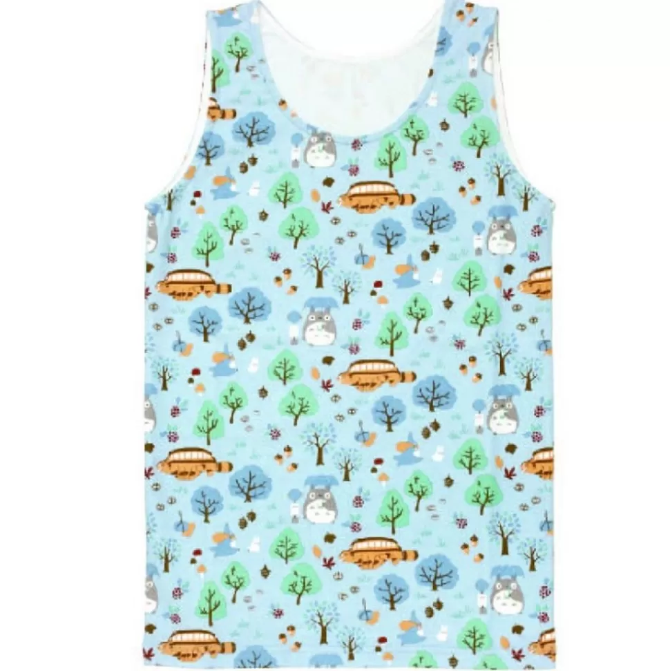Maison Ghibli Tank Top With Totoro Light Blue Image (Woman) - My Neighbor Totoro- Outfits