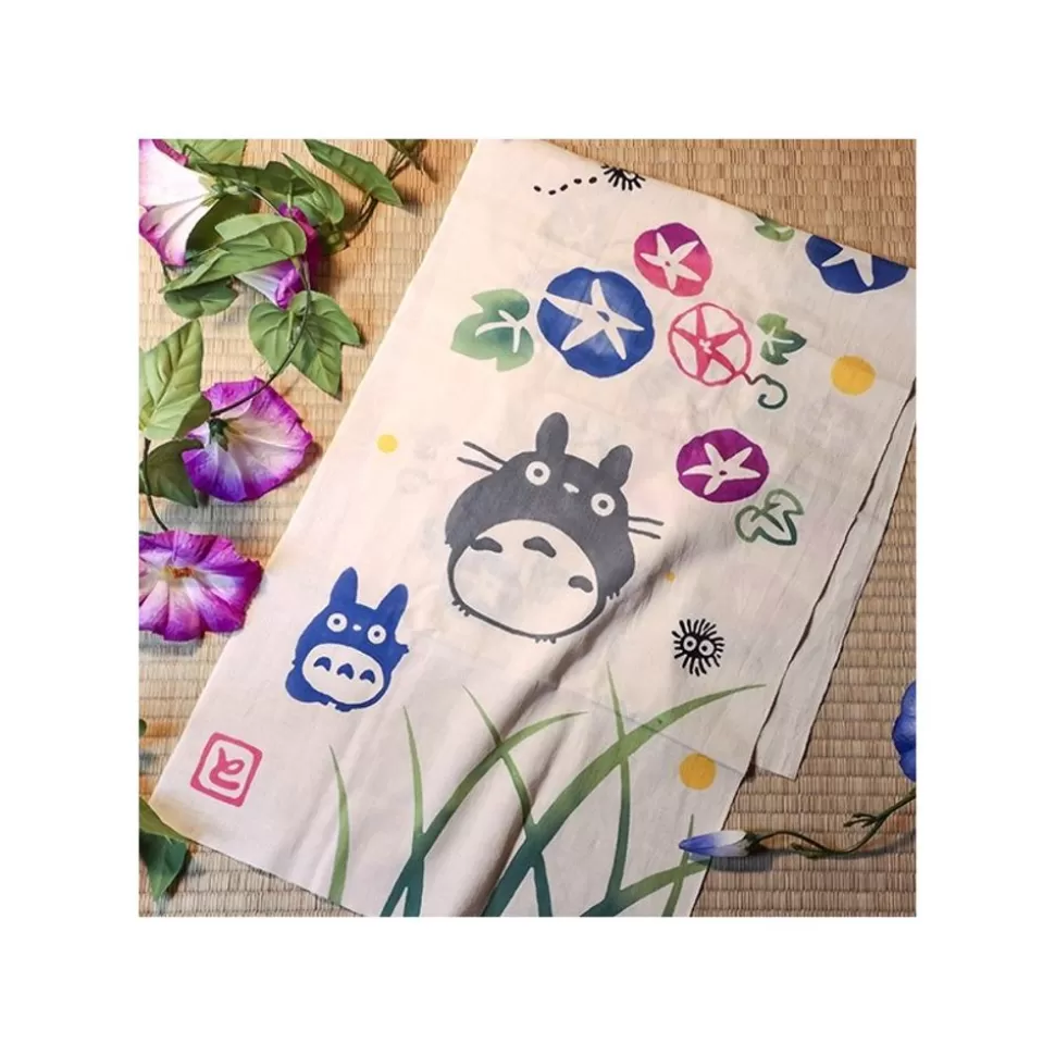 Maison Ghibli Tenugui Morning Glory & Firefly - My Neighbor Totoro- Outfits