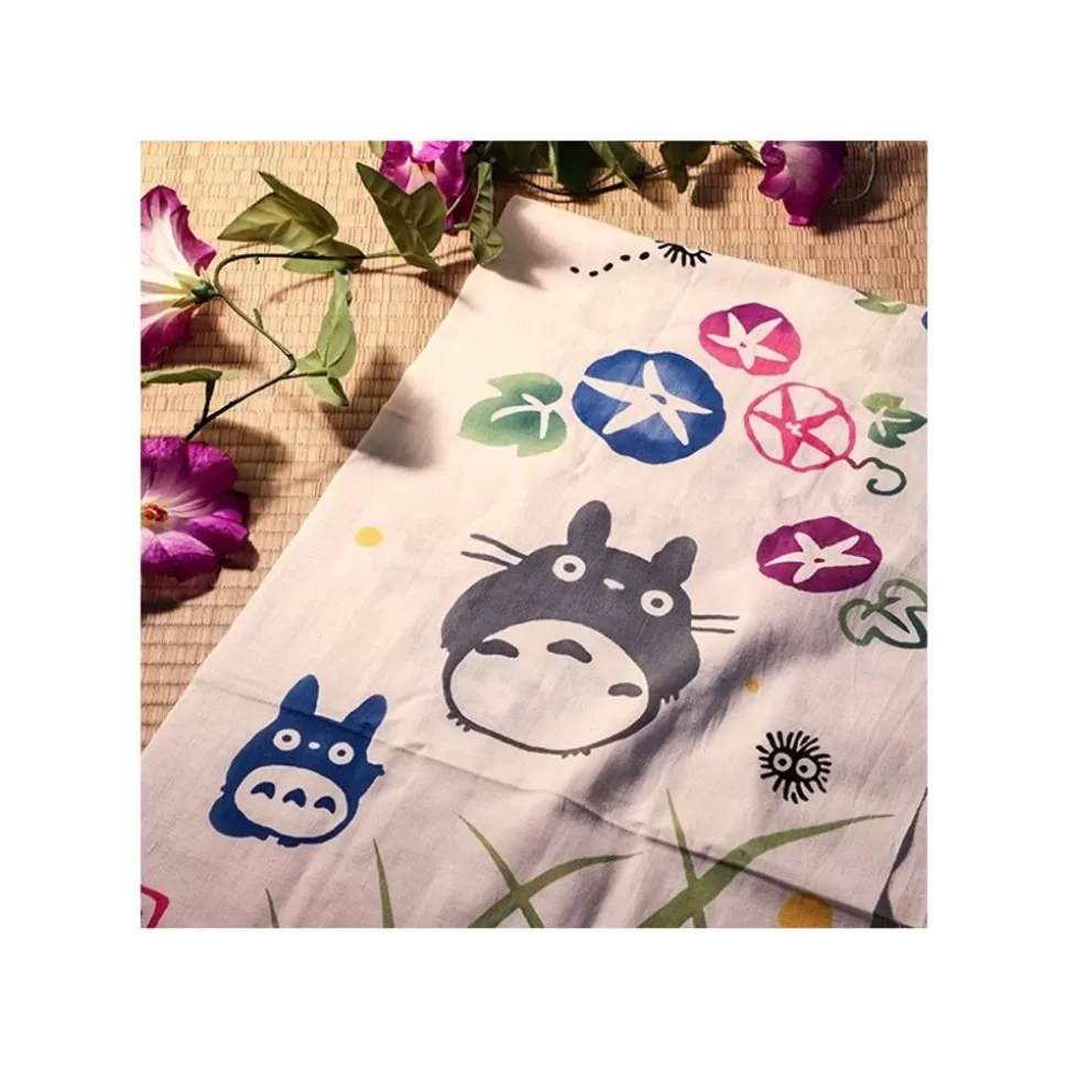 Maison Ghibli Tenugui Morning Glory & Firefly - My Neighbor Totoro- Outfits